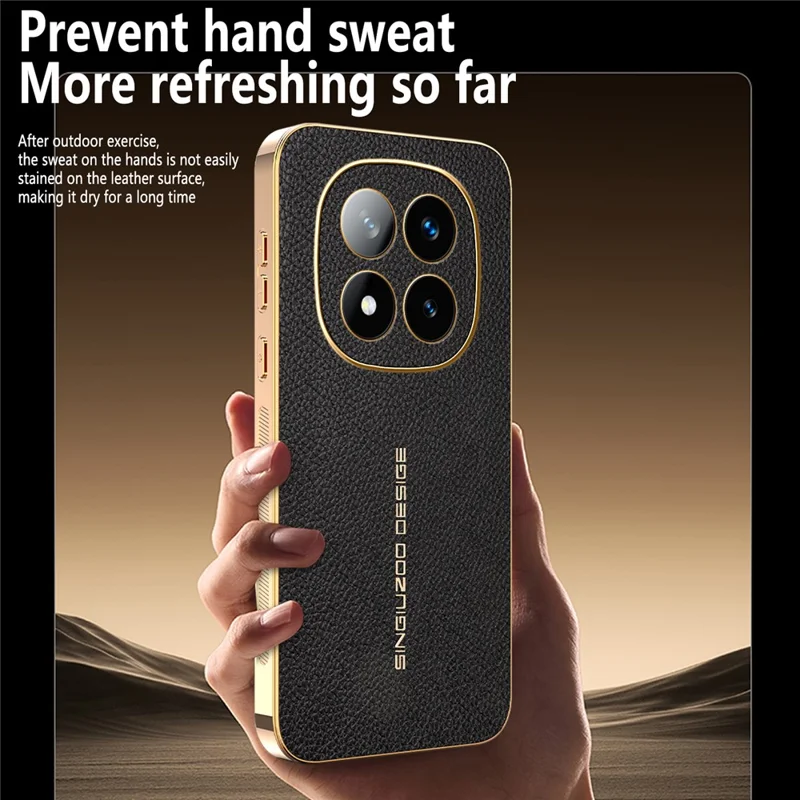 Cover per Xiaomi Redmi Note 14 Pro+ 5G Anti Graffio con Texture Effetto Coccodrillo in TPU e Pelle PU - Nero