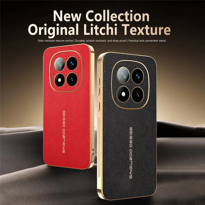 Cover per Xiaomi Redmi Note 14 Pro+ 5G Anti Graffio con Texture Effetto Coccodrillo in TPU e Pelle PU - Nero