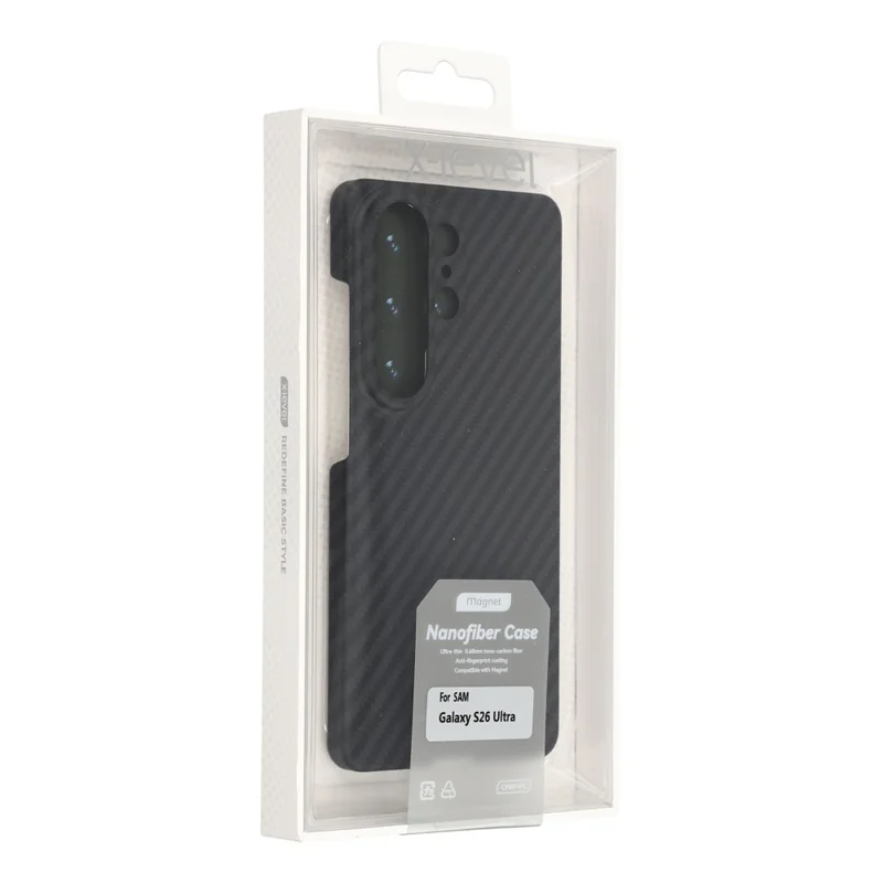 X-LEVEL для Samsung Galaxy S26 Ultra магнитный чехол с текстурой углеродного волокна, ультратонкий поликарбонатный жесткий чехол для телефона