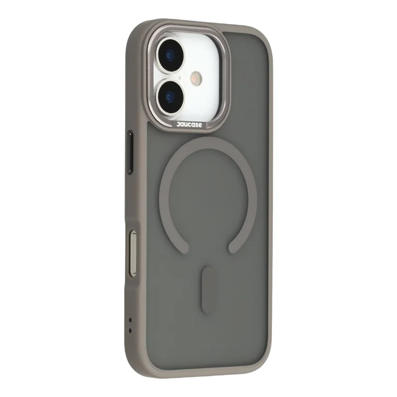 JAUCASE Coque Magnétique pour iPhone 17, Housse Tactile Mate en TPU et PC Compatible avec MagSafe - Gris Titane