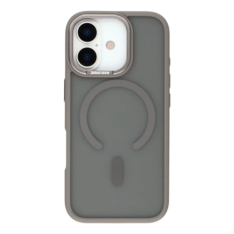 JAUCASE Coque Magnétique pour iPhone 17, Housse Tactile Mate en TPU et PC Compatible avec MagSafe - Gris Titane