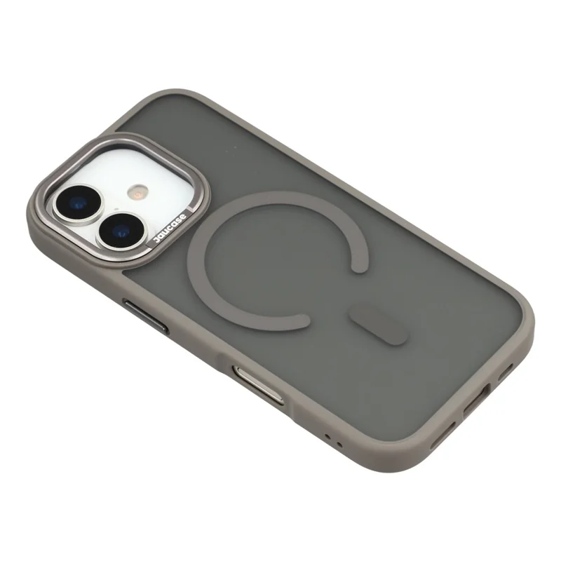 JAUCASE Coque Magnétique pour iPhone 17, Housse Tactile Mate en TPU et PC Compatible avec MagSafe - Gris Titane