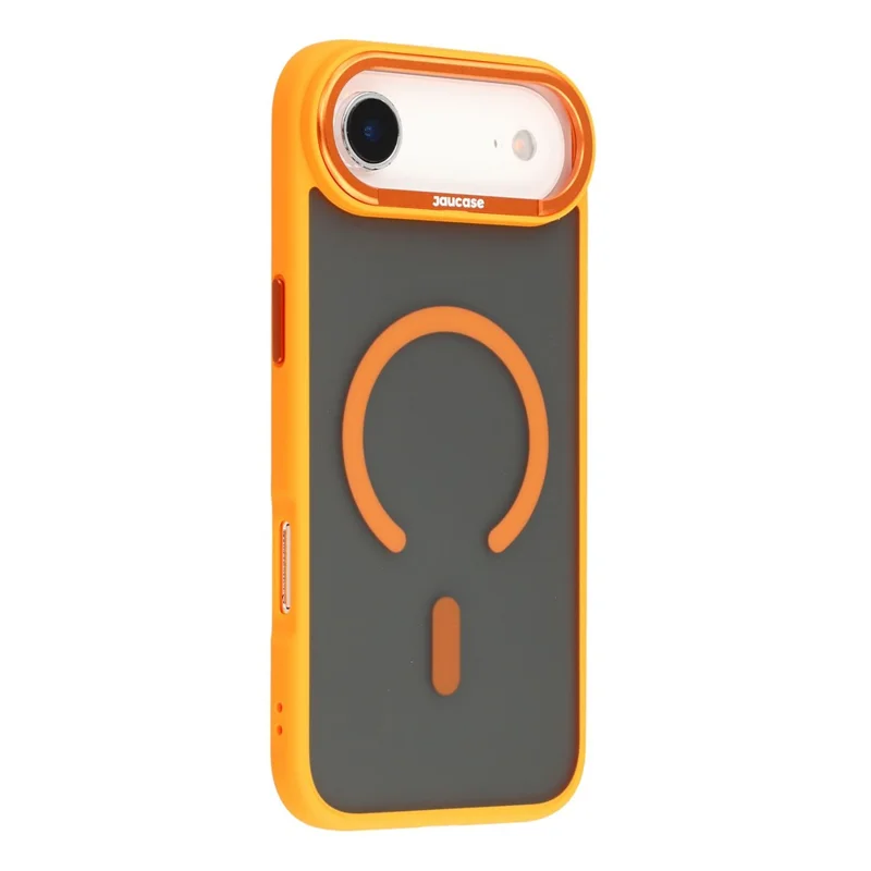JAUCASE For iPhone Air Magnetic Case Skin Touch Matte TPU PC Phone Cover Compatible with MagSafe - Transparent Orange