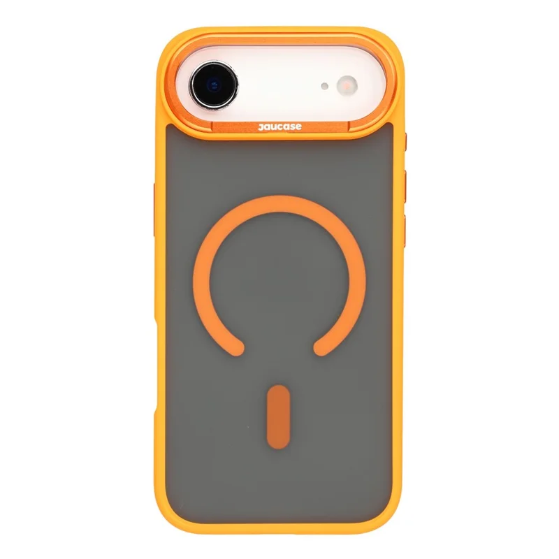 JAUCASE For iPhone Air Magnetic Case Skin Touch Matte TPU PC Phone Cover Compatible with MagSafe - Transparent Orange