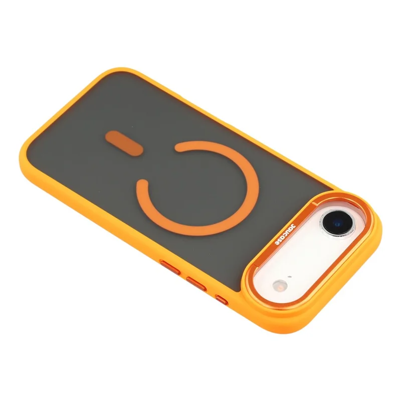JAUCASE For iPhone Air Magnetic Case Skin Touch Matte TPU PC Phone Cover Compatible with MagSafe - Transparent Orange