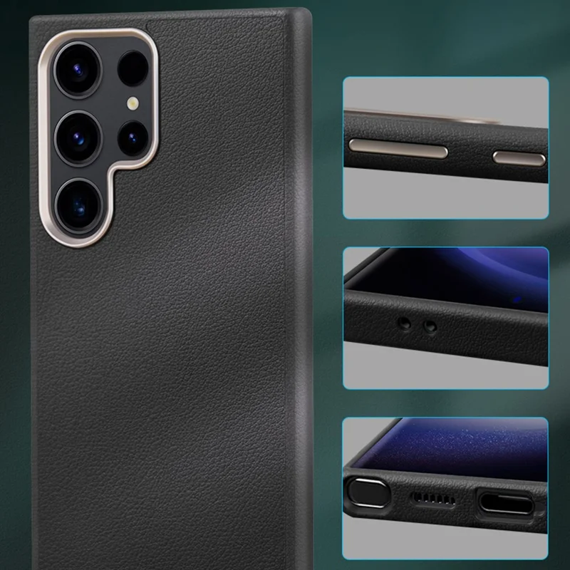 X-LEVEL для Samsung Galaxy S26 Ultra магнитный чехол из искусственной кожи PU и прочного поликарбоната - черный