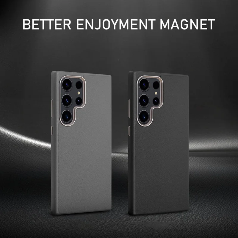 X-LEVEL для Samsung Galaxy S26 Ultra магнитный чехол из искусственной кожи PU и прочного поликарбоната - черный