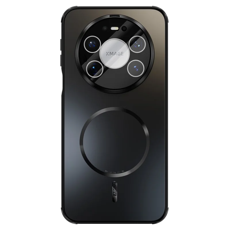 ABEEL For Huawei Mate 80 Pro Max Magnetic Case TPU PC Cooling Matte Phone Back Cover with Lens Film - Black