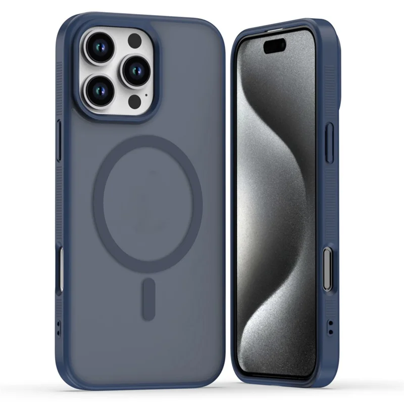 Cover per iPhone 16 Pro Compatibile con MagSafe TPU Acrilico Tocco Morbido - Zaffiro