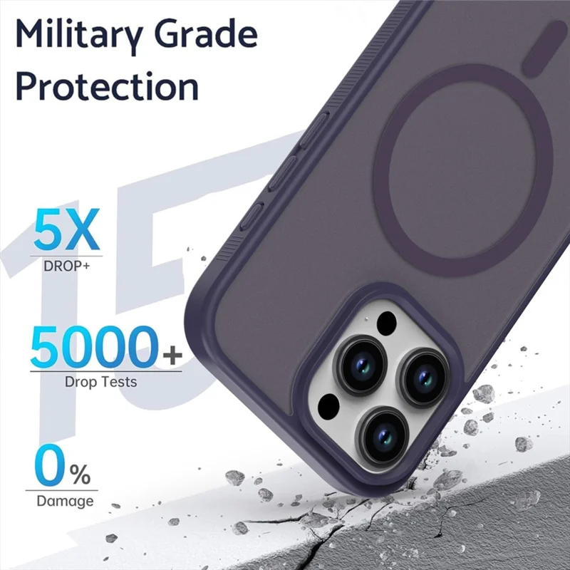 Cover per iPhone 16 Pro Compatibile con MagSafe TPU Acrilico Tocco Morbido - Zaffiro