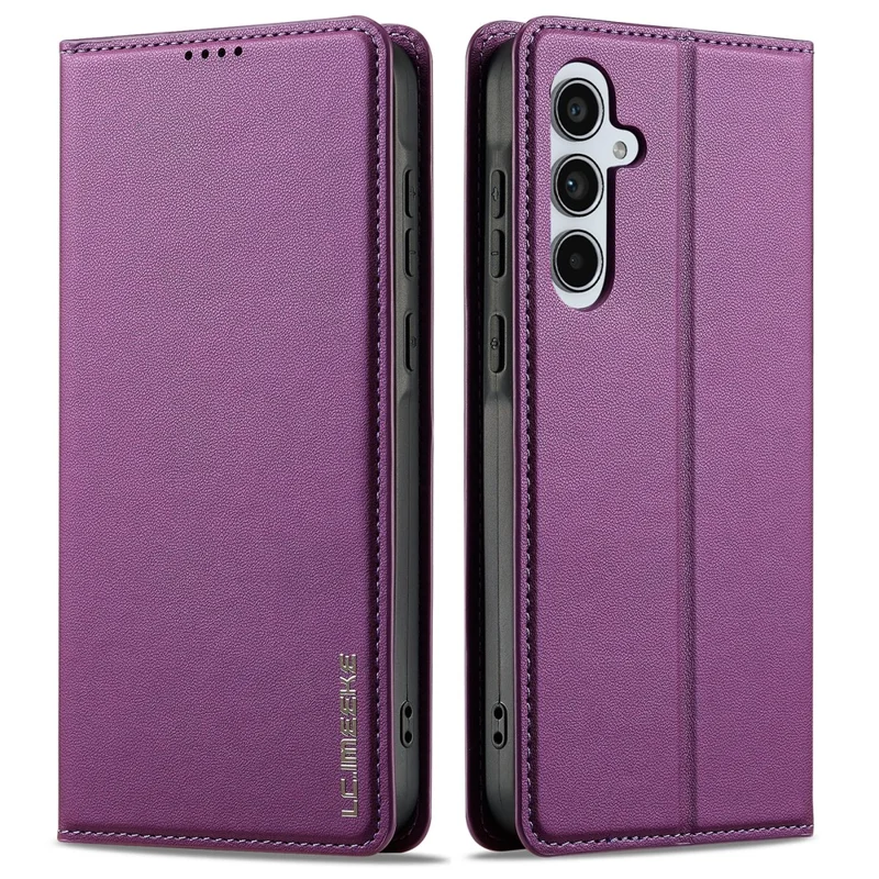 LC.IMEEKE L1 Series for Samsung Galaxy S26 / S26 Pro Case PU Leather Wallet Stand Protective Phone Cover - Purple