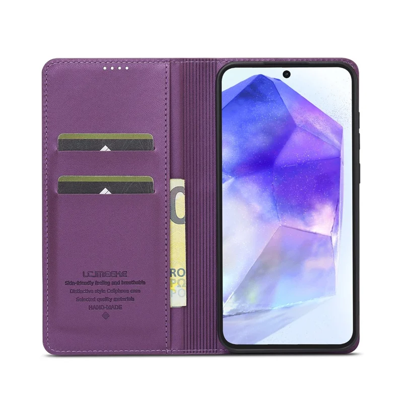 LC.IMEEKE Série L1 pour étui Samsung Galaxy S26+ en cuir PU étui portefeuille support housse de protection - Violet