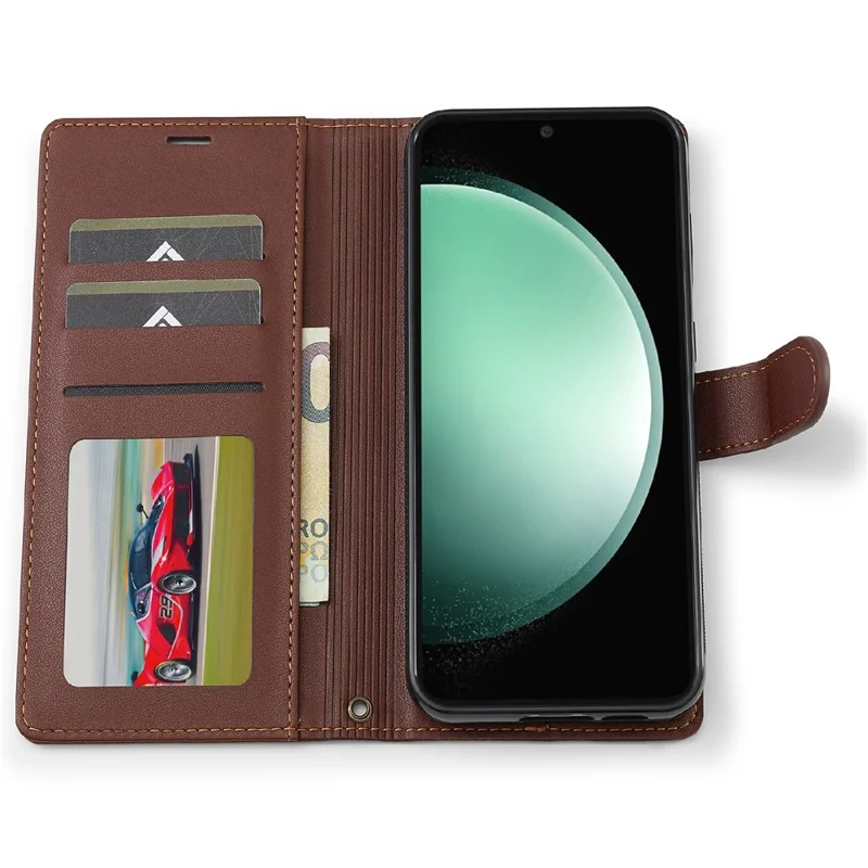 LC.IMEEKE L2 Series for Samsung Galaxy A37 5G Case PU Leather Wallet Detachable Magnetic Phone Cover - Brown