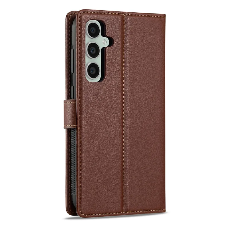 LC.IMEEKE L2 Series for Samsung Galaxy S26+ Case PU Leather Wallet Detachable Magnetic Phone Cover - Brown