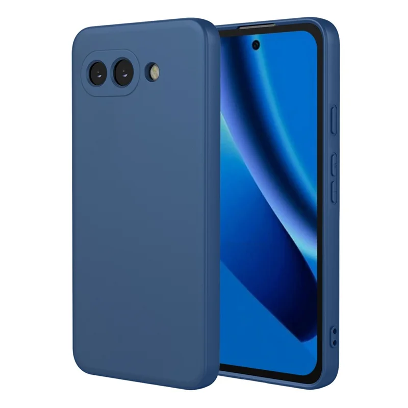 For Google Pixel 10a Case Liquid Silicone Feel Soft TPU Protective Phone Cover - Blue