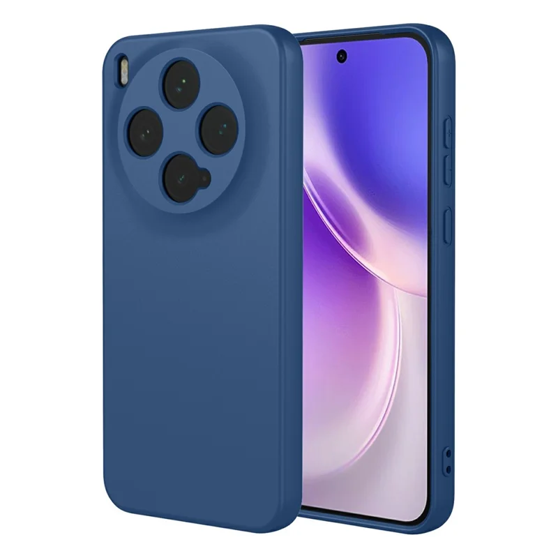 For vivo X300 5G Case Liquid Silicone Feel Soft TPU Protective Phone Cover - Blue