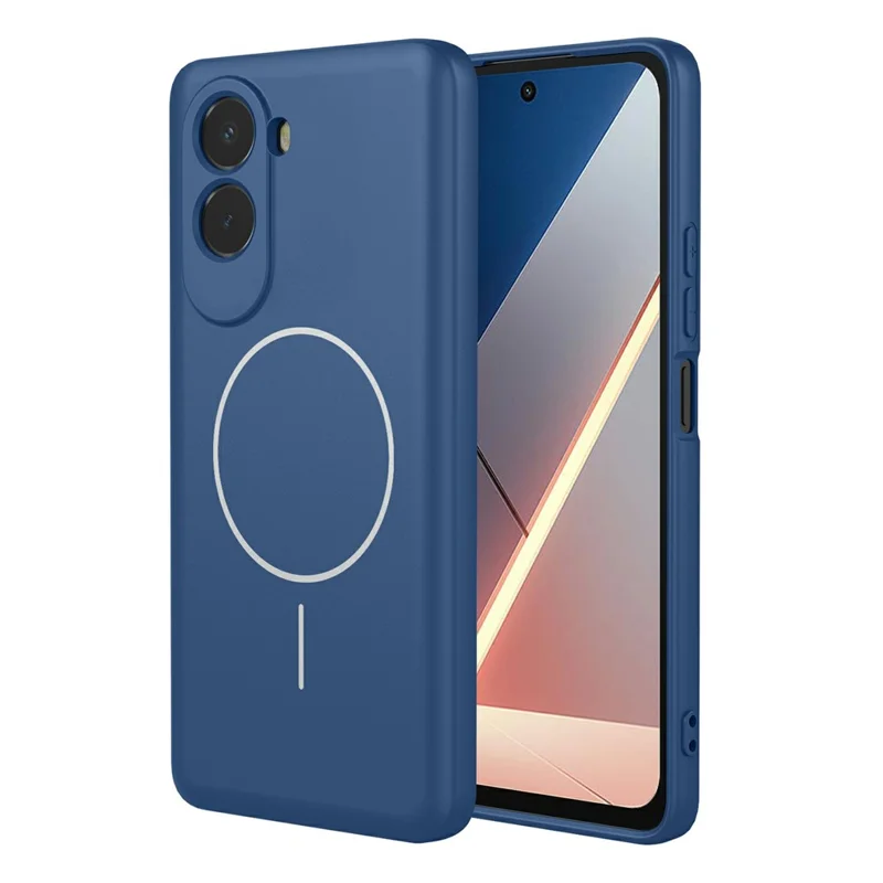 Bulk Purchasing For Xiaomi Poco M7 4G (EU) (171mm) Magnetic Case Soft TPU Phone Back Cover - Blue