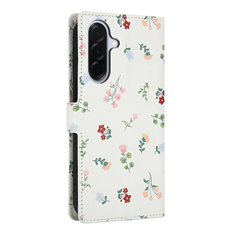 Wallet Case for Samsung Galaxy A37 / A56 5G / A36 5G Rhombic Floral Design Leather Flip Phone Cover with Strap - A1