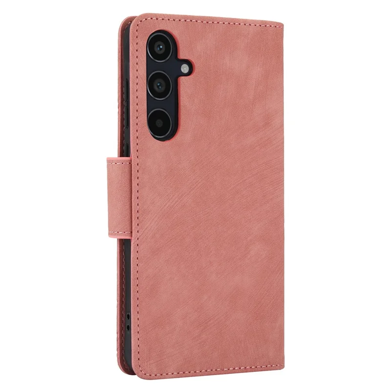 For Samsung Galaxy A57 Case Flower Butterfly Leather Wallet Phone Cover with Hand Strap - Pink