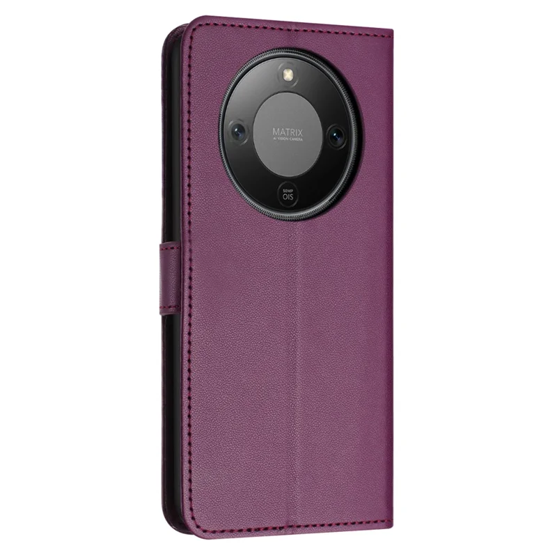 Phone Case For Honor X9d 5G  /  X70 5G  /  Magic8 Lite 5G Stand Wallet Leather Phone Cover with Strap - Purple