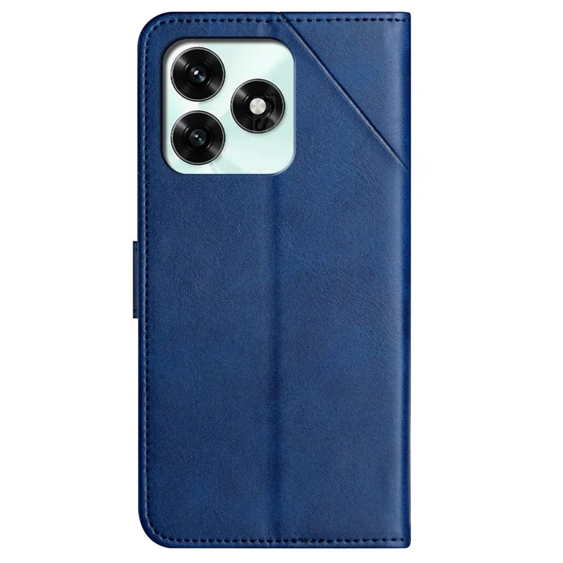 Phone Case For Honor X5c Plus 4G  /  X5c 4G Line Pattern Wallet Leather Phone Cover with Wrist Strap - Blue