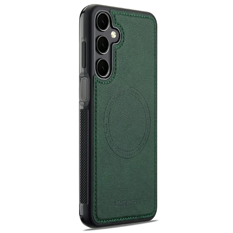 LC.IMEEKE For Samsung Galaxy S26+ Magnetic Case Leather+TPU Back Cover - Green
