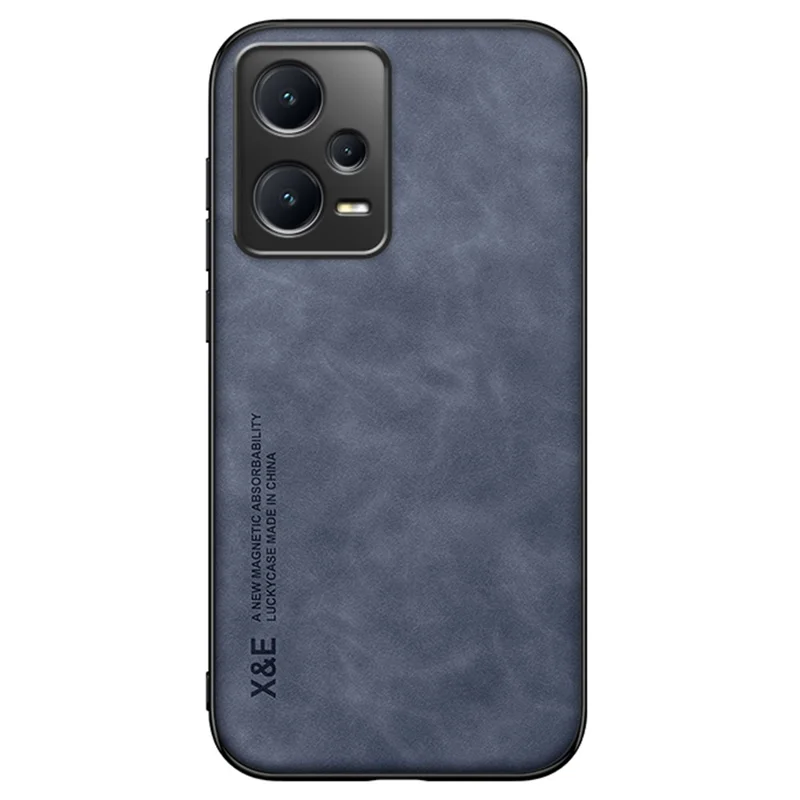 X&E Para Xiaomi Redmi Note 12 Pro 5G / Note 12 Pro Speed 5G / Poco X5 Pro 5G Capa de Telefone Magnética Amiga da Pele Resistente a Arranhões com Folha de Metal Embutida - Azul