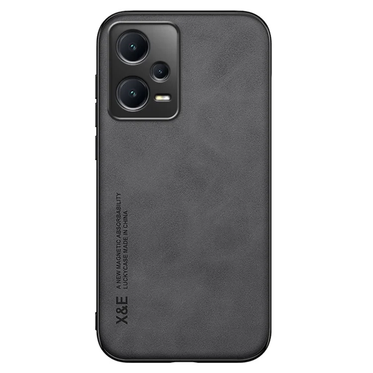 X&E Para Xiaomi Redmi Note 12 Pro+ 5G Funda magnética a prueba de golpes para teléfono celular con sensación de piel táctil - Negro