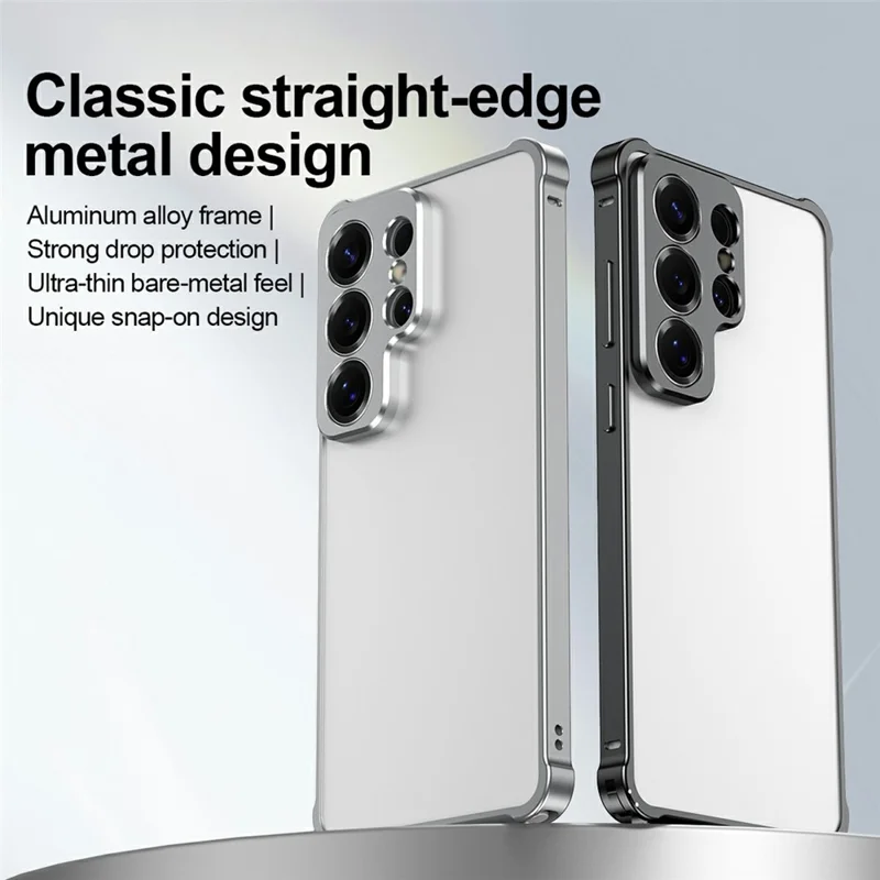 For Samsung Galaxy S26+ Bumper Case Alloy Frame Cover with Lens Frame - Orange