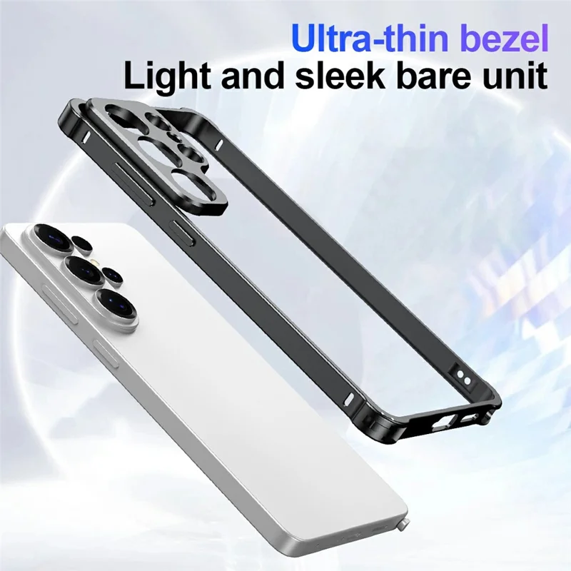 For Samsung Galaxy S26+ Bumper Case Alloy Frame Cover with Lens Frame - Orange