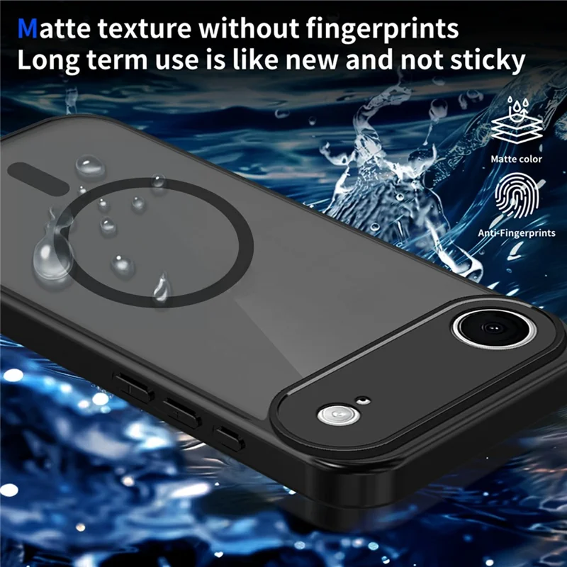 Магнитный прозрачный чехол для iPhone 17 Air с матовой текстурой, PC + TPU, защита от падений