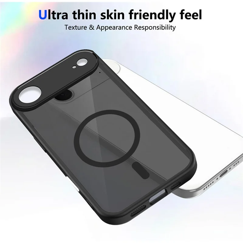 Магнитный прозрачный чехол для iPhone 17 Air с матовой текстурой, PC + TPU, защита от падений