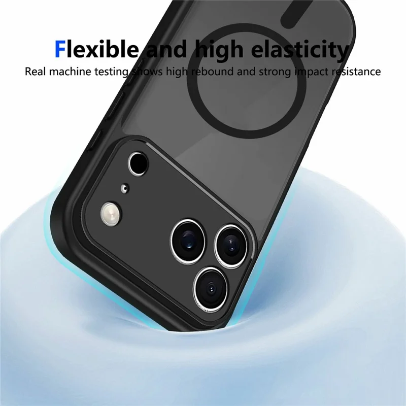 Capa Magnética para iPhone 17 Pro Max com Toque Suave Mate Translúcida em PC + TPU, Proteção Contra Quedas