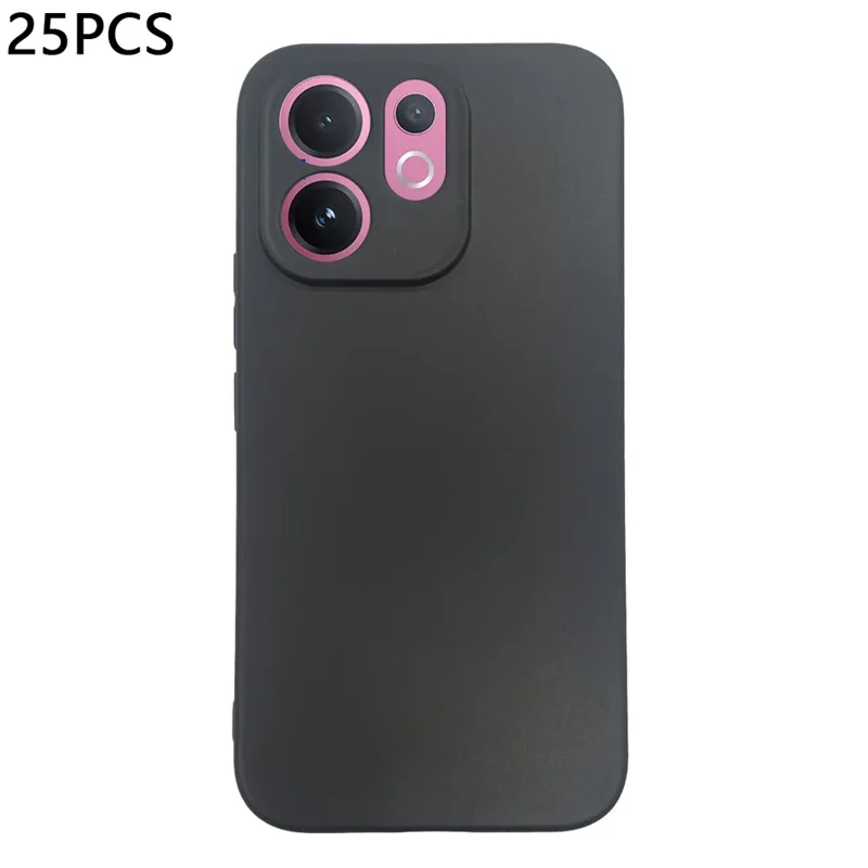 Оптовая покупка 25 шт. для чехла vivo V70 5G, матовый чехол из ТПУ толщиной 1,2 мм - черный