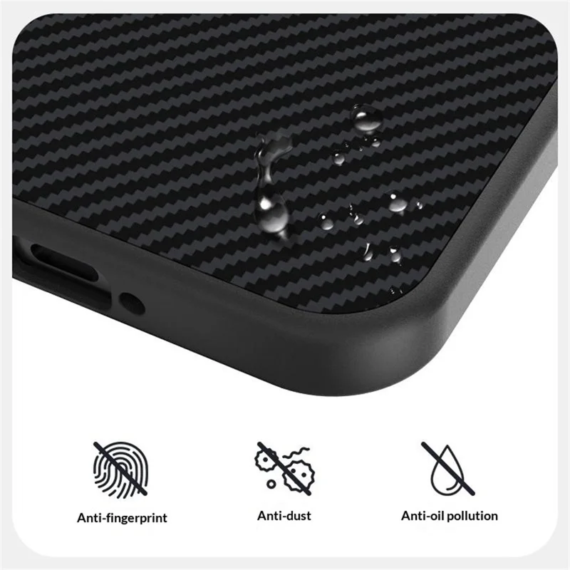 ABEEL til Honor Magic8 5G Magnetisk Task Carbonfiberstruktur TPU PC PU Telefon Bagdæksel - Sort / Lilla