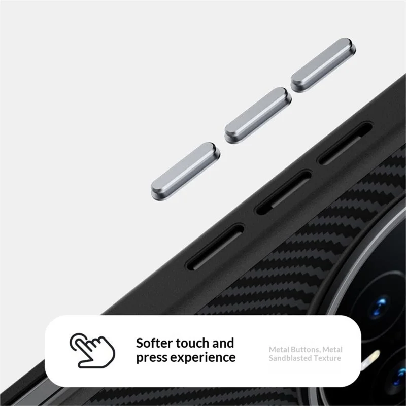 ABEEL til Honor Magic8 5G Magnetisk Task Carbonfiberstruktur TPU PC PU Telefon Bagdæksel - Sort / Lilla