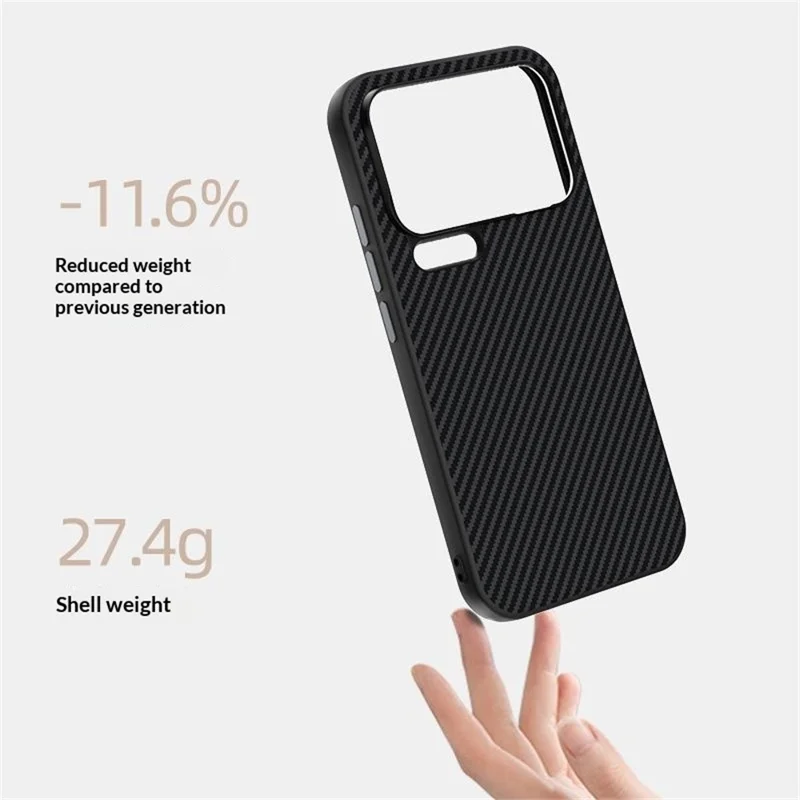 ABEEL For Xiaomi 17 Pro Magnetic Case Carbon Fiber Texture TPU PC PU Phone Back Cover - Black  /  Purple