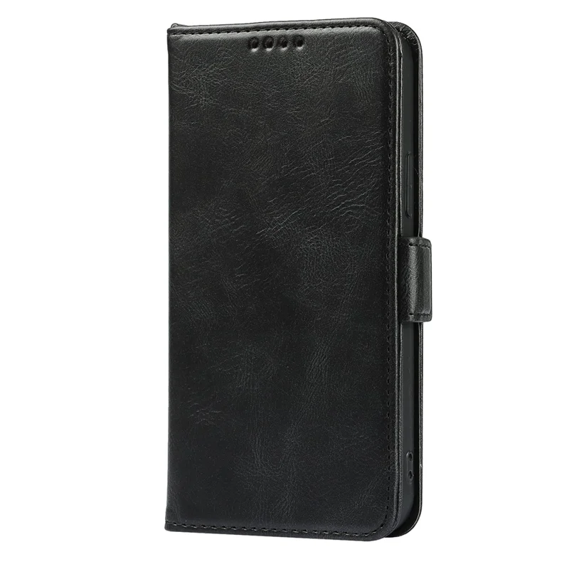For iPhone 14 Shockproof Flip Leather Phone Case Retro Wallet Stand Magnetic Clasp Phone Cover with Strap - Black