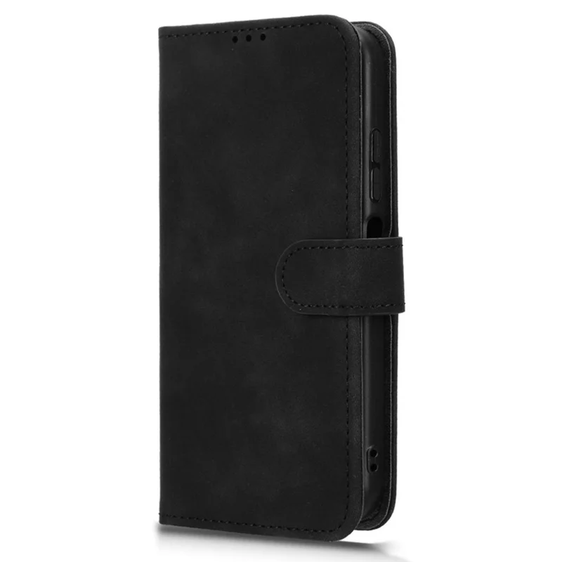For ZTE Blade V80 Vita  /  V80 Design Leather Case Skin Feel Anti Drop Wallet Stand Flip Phone Cover - Black