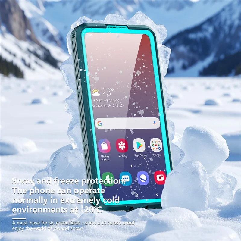 REDPEPPER Étui étanche IP68 pour Samsung Galaxy S26, housse magnétique transparente - Bleu