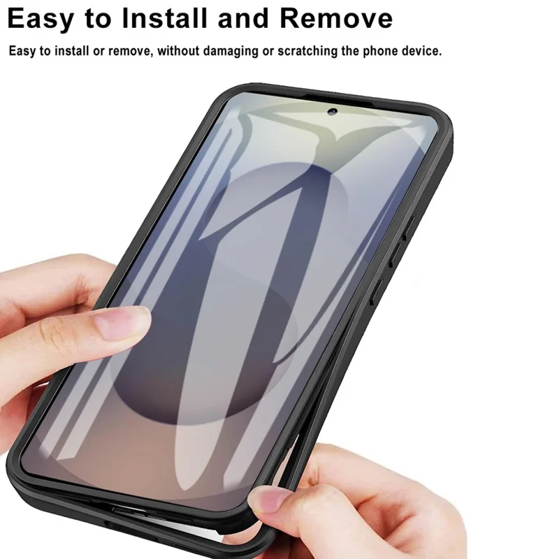 For Samsung Galaxy S26 Ultra Case Acrylic + TPU Clear Phone Cover with PET Screen Film - Black