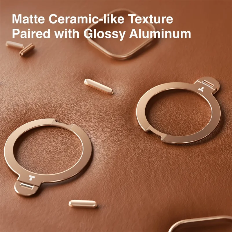 TORRAS Ostand Spin VegSkin Serie für iPhone 16 Pro Hülle, kompatibel mit MagSafe, Ständer-Handyhülle – Braun