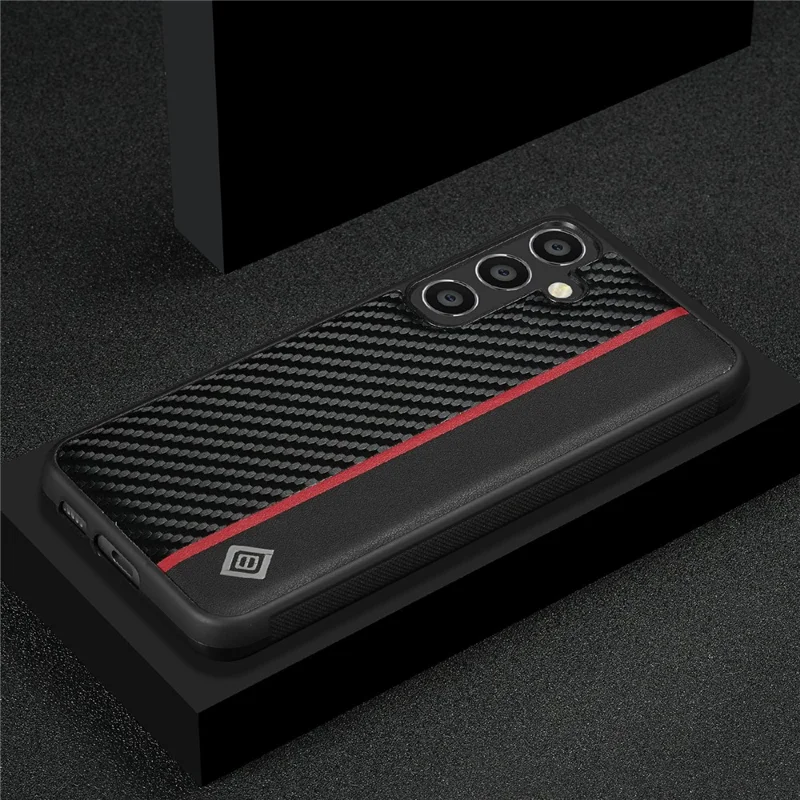 LC.IMEEKE For Samsung Galaxy S26+ Case Carbon Fiber Texture Leather + TPU + EVA Phone Cover