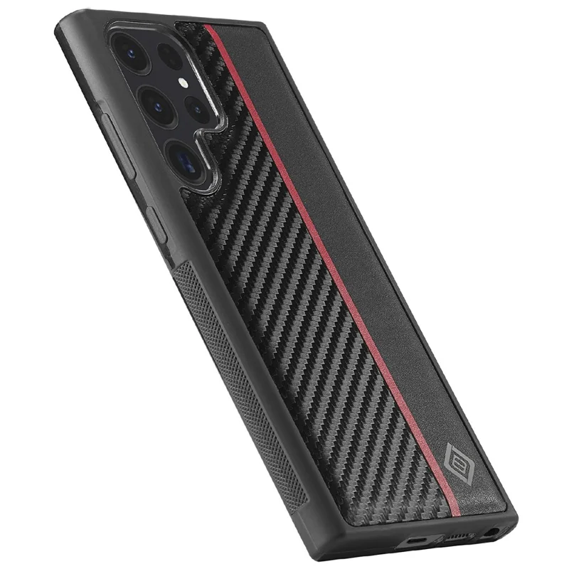 LC.IMEEKE For Samsung Galaxy S26 Ultra Case Carbon Fiber Texture Leather + TPU + EVA Phone Cover