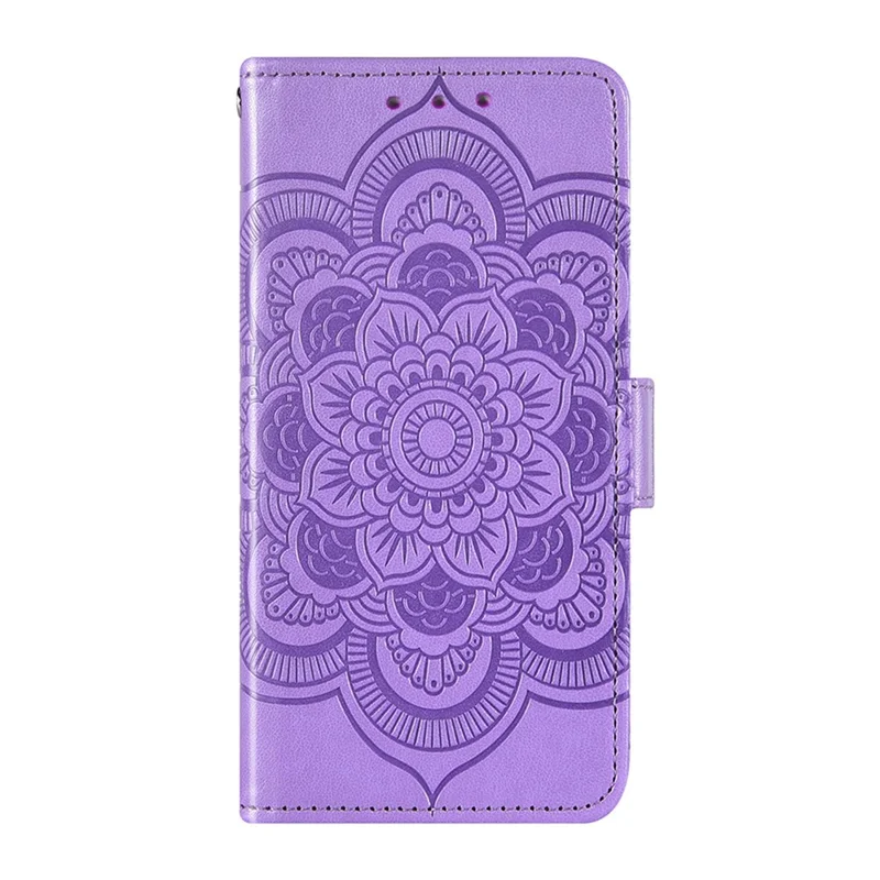 For Samsung Galaxy A56 5G Case Peony Imprinted  TPU PU Leather Wallet Phone Cover with Wrist Strap - Purple