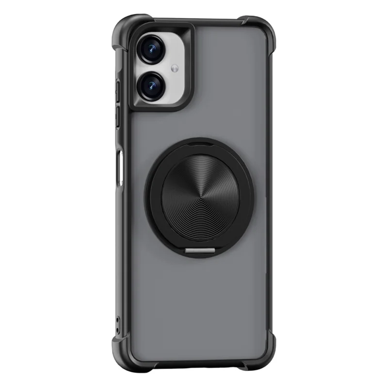 Magnetic Case For Samsung Galaxy A07 4G CD Vein Kickstand TPU + PC Phone Cover - Black