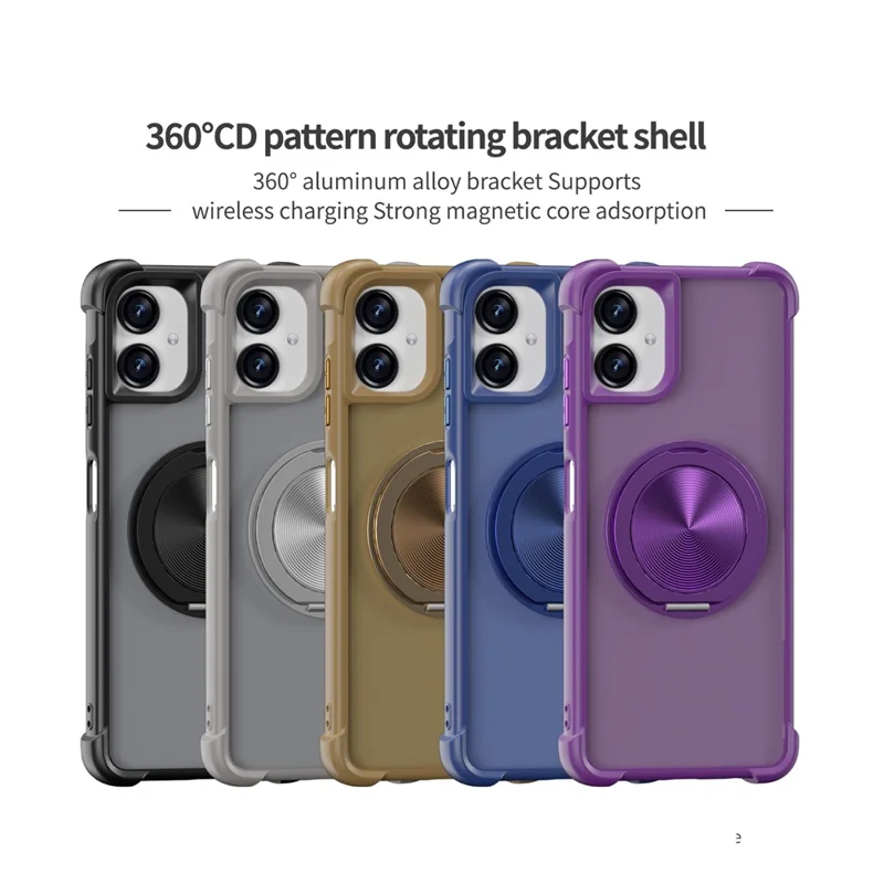 Magnetic Case For Samsung Galaxy A07 4G CD Vein Kickstand TPU + PC Phone Cover - Black