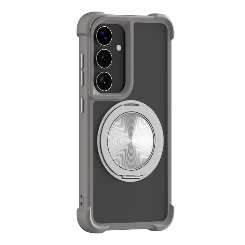 Magnetic Case For Samsung Galaxy A17 5G  /  A17 4G CD Vein Kickstand TPU + PC Phone Cover - Grey