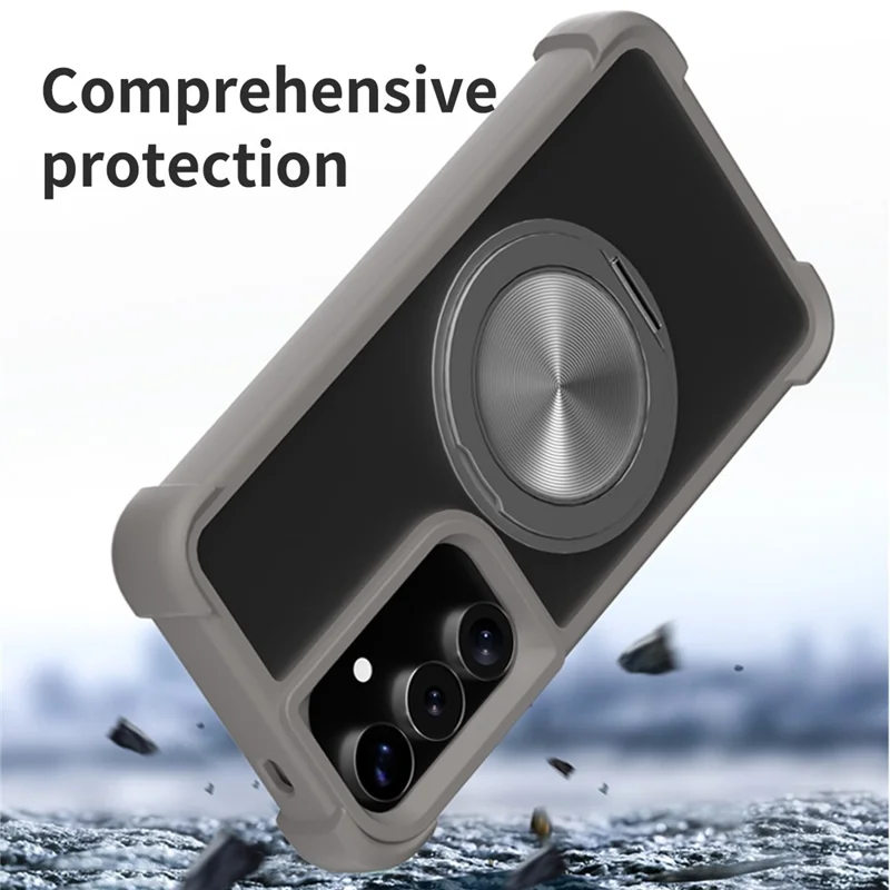 Magnetic Case For Samsung Galaxy A17 5G  /  A17 4G CD Vein Kickstand TPU + PC Phone Cover - Grey