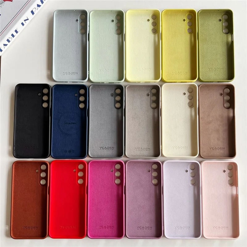 YCADEN For Samsung Galaxy A16 5G / A16 4G Magnetic Case Precise Cutouts TPU Phone Back Cover - Pebble Grey